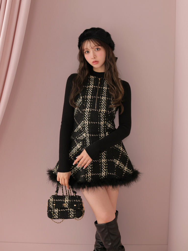 model：160cm　(size：F　color：Black)