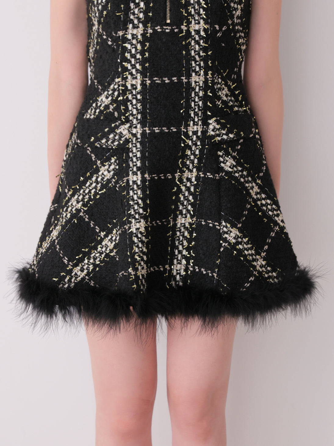 Renard tweed feather mini onepiece(eme11121)