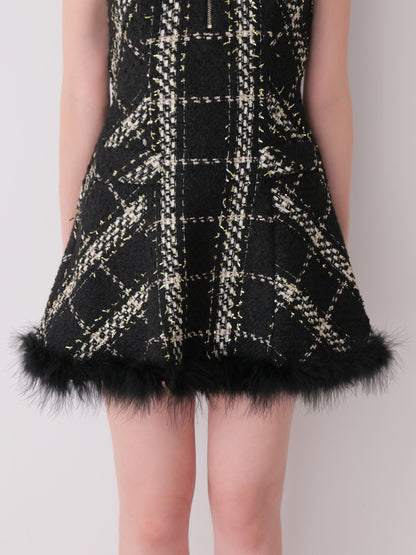 Renard tweed feather mini onepiece(eme11121)