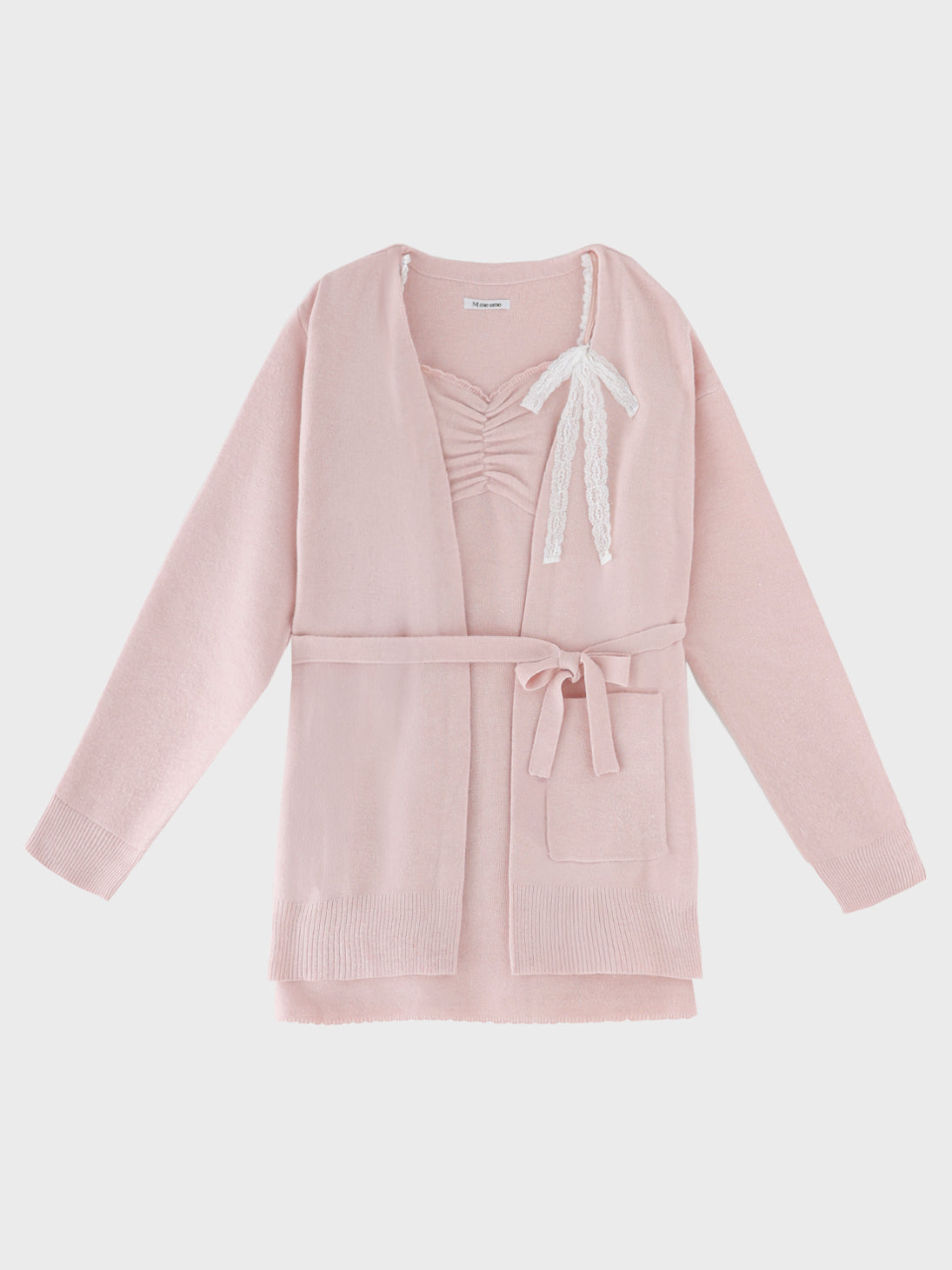 Lace cami ensemble knit onepiece(eme11126)