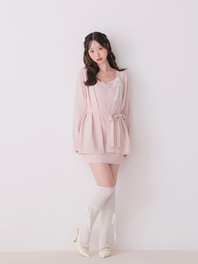 model：162cm　(size：F　color：Pink)