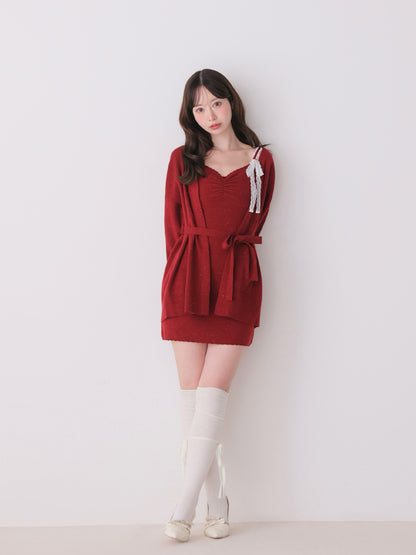 model：162cm　(size：F　color：Red)