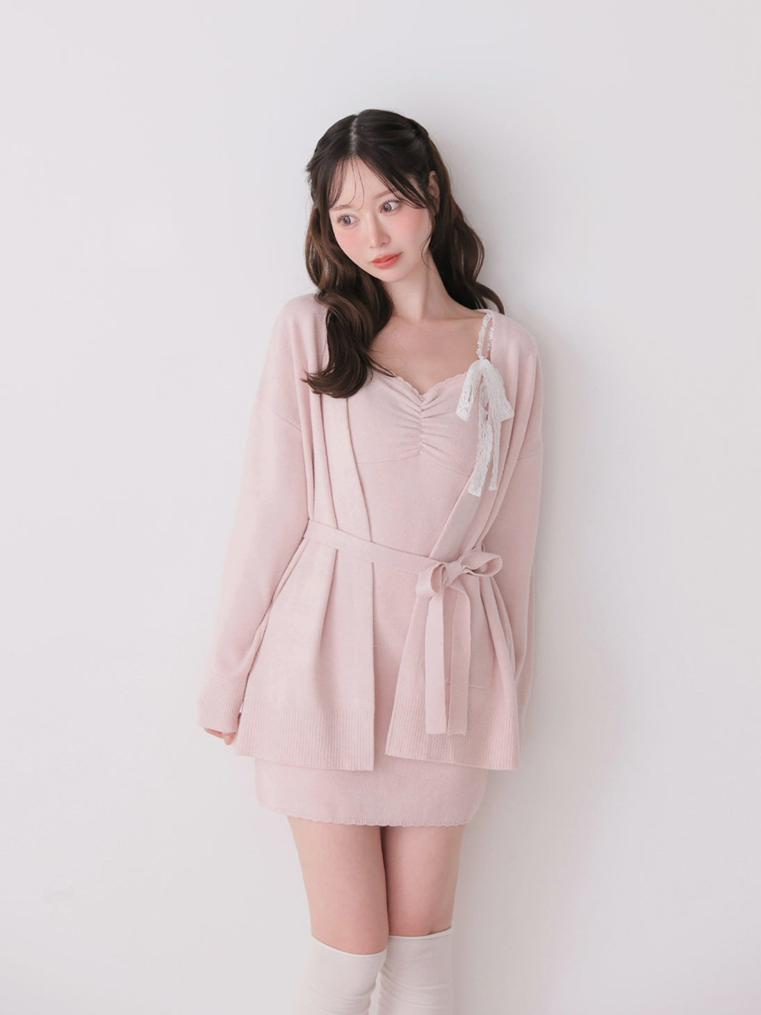 model：162cm　(size：F　color：Pink)