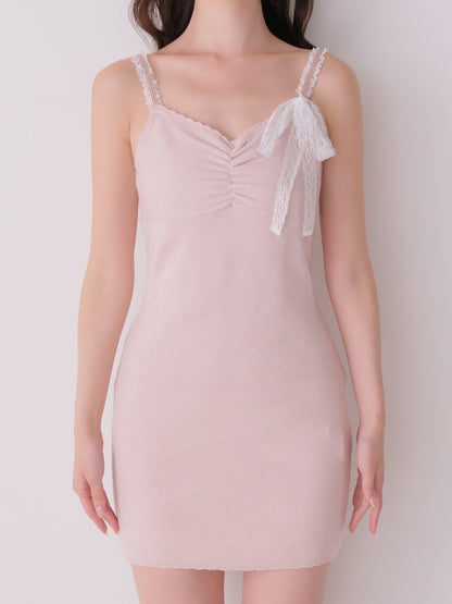 Lace cami ensemble knit onepiece(eme11126)