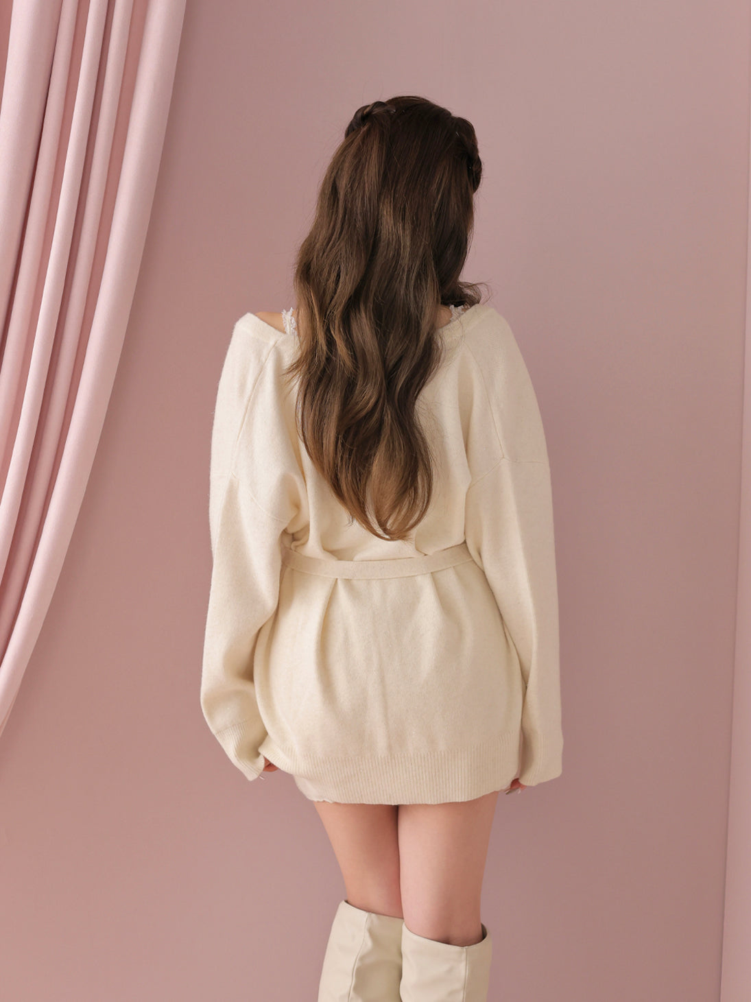 model：160cm　(size：F　color：Ivory)