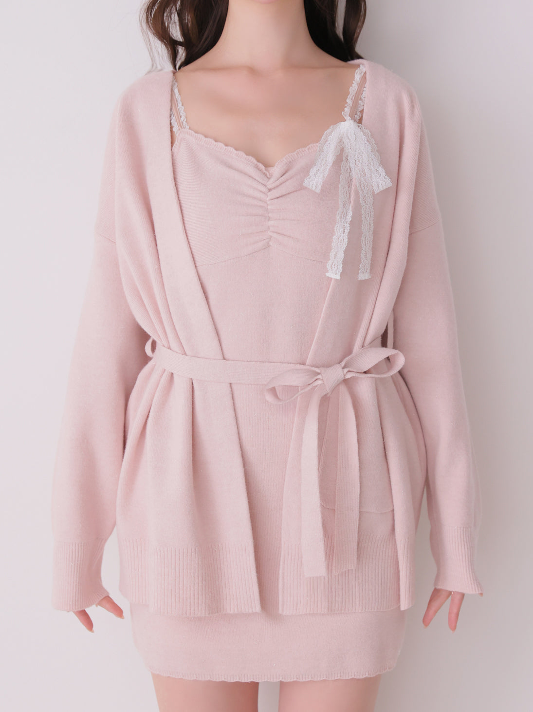 model：162cm　(size：F　color：Pink)