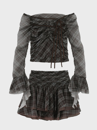 Check tulle gathered setup(eme11128)