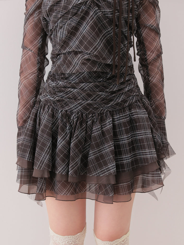 Check tulle gathered setup(eme11128)