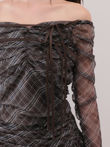 Check tulle gathered setup(eme11128)