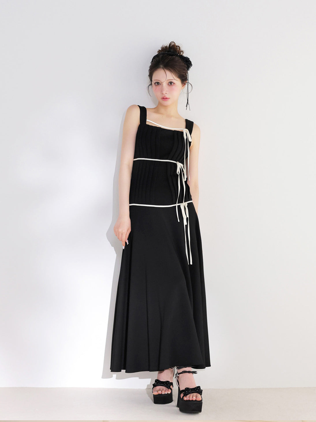 model：160cm　(size：F　color：Black)