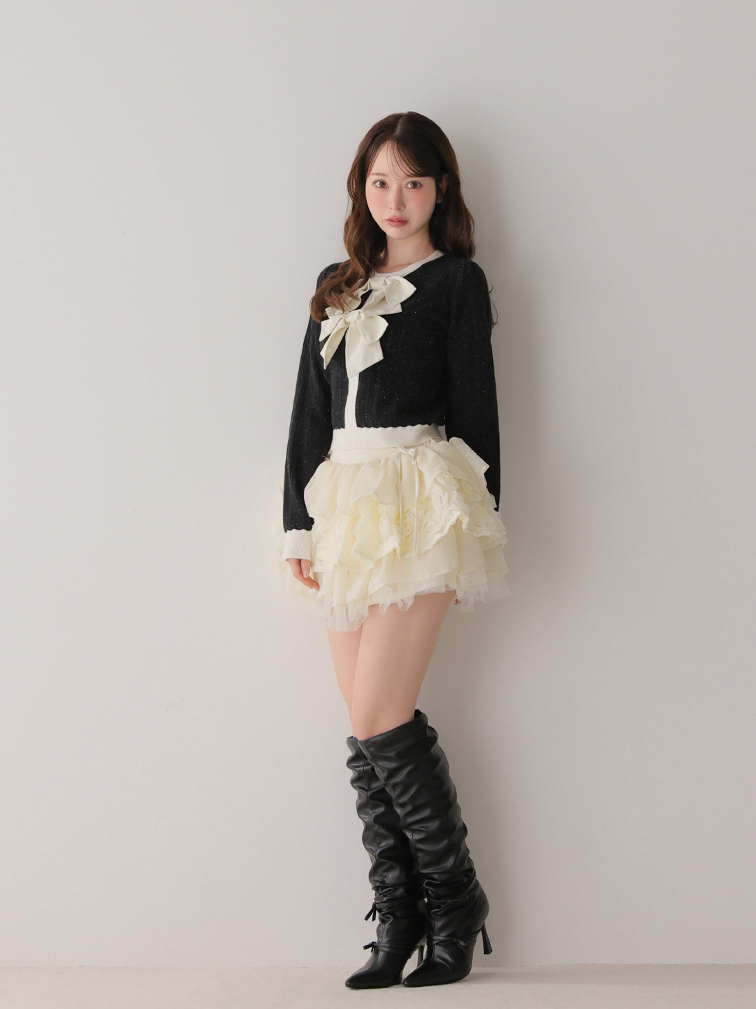 model：162cm　(size：F　color：Ivory)