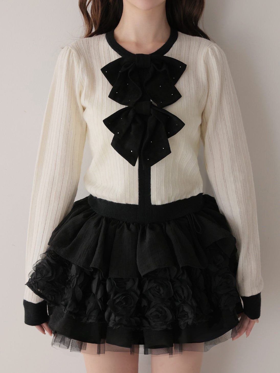 model：162cm　(size：F　color：Ivory)