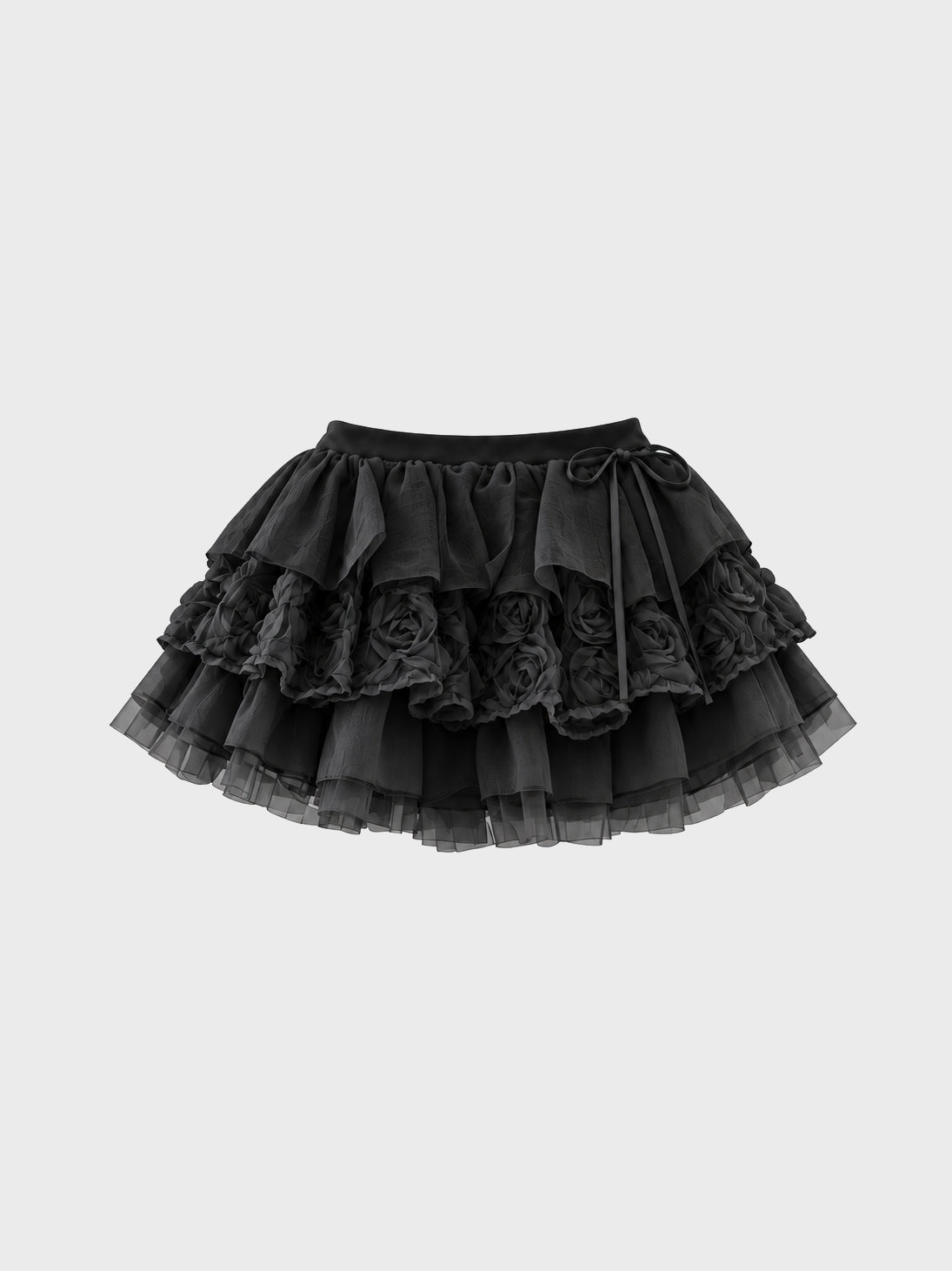 【Pre Order】Couture rose tiered mini skirt(eme11136)