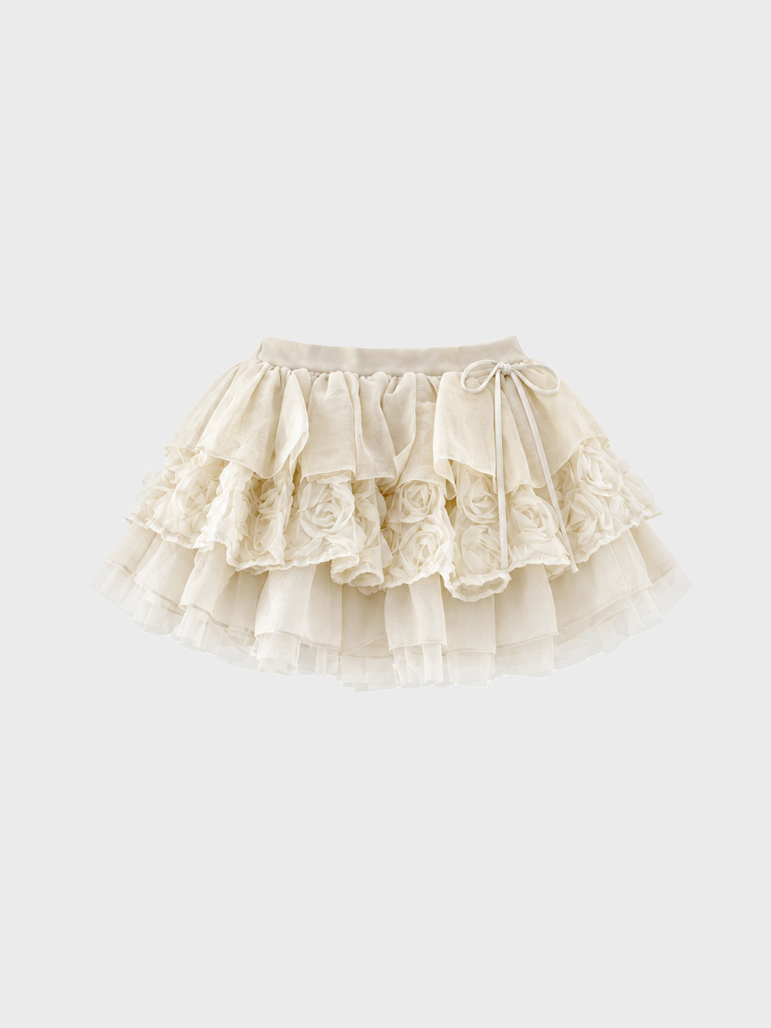 【Pre Order】Couture rose tiered mini skirt(eme11136)