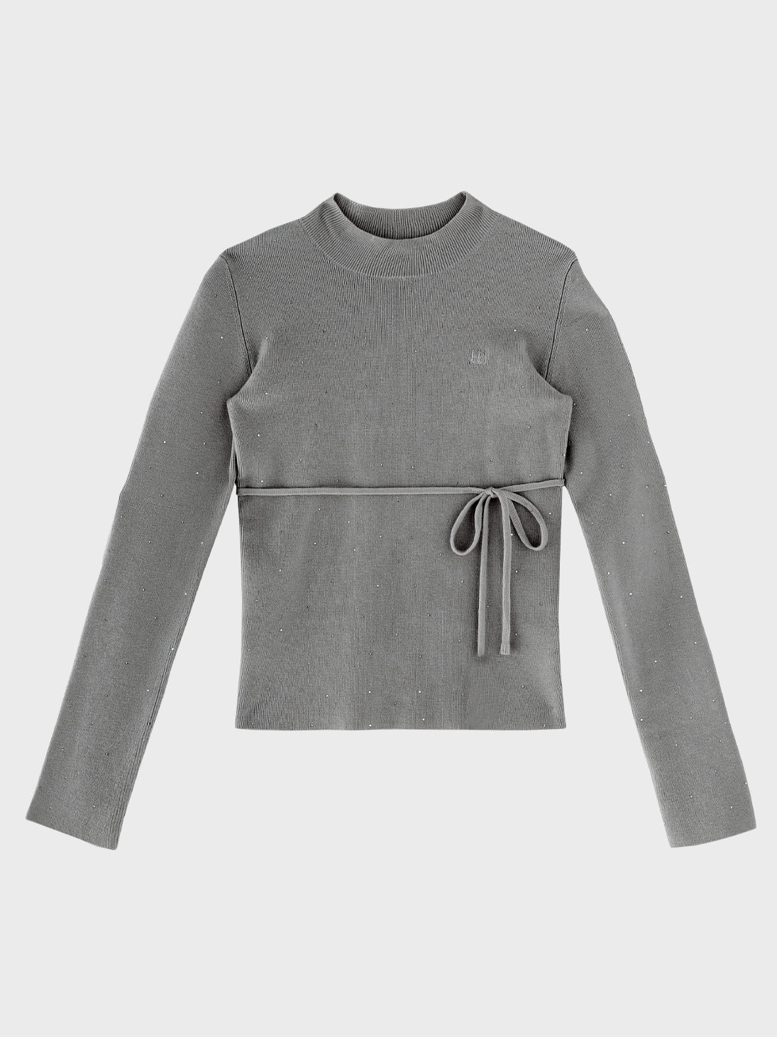 Studs ribbon knit tops(eme11137)