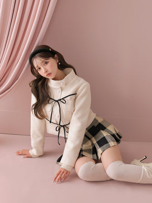 model：160cm　(size：F　color：Beige black)