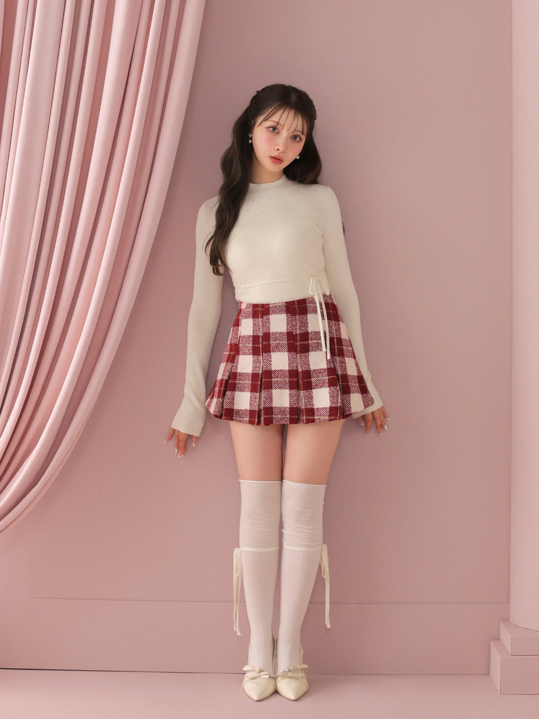 model：160cm　(size：F　color：Ivory)