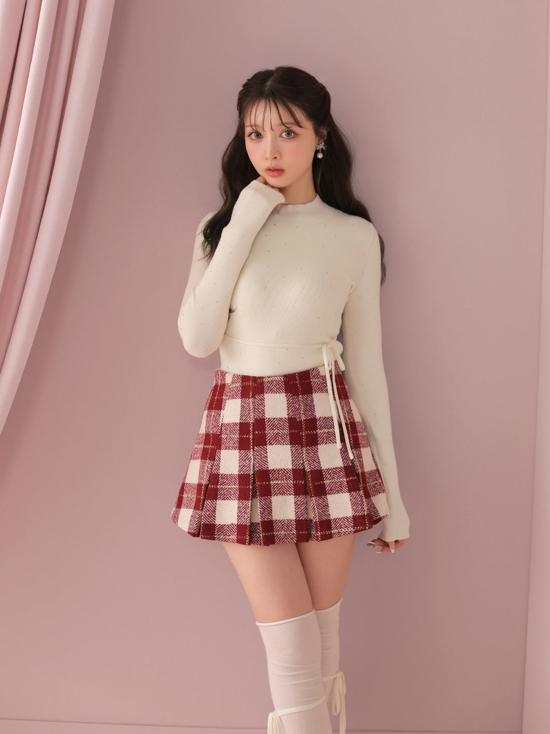 model：160cm　(size：F　color：Ivory)