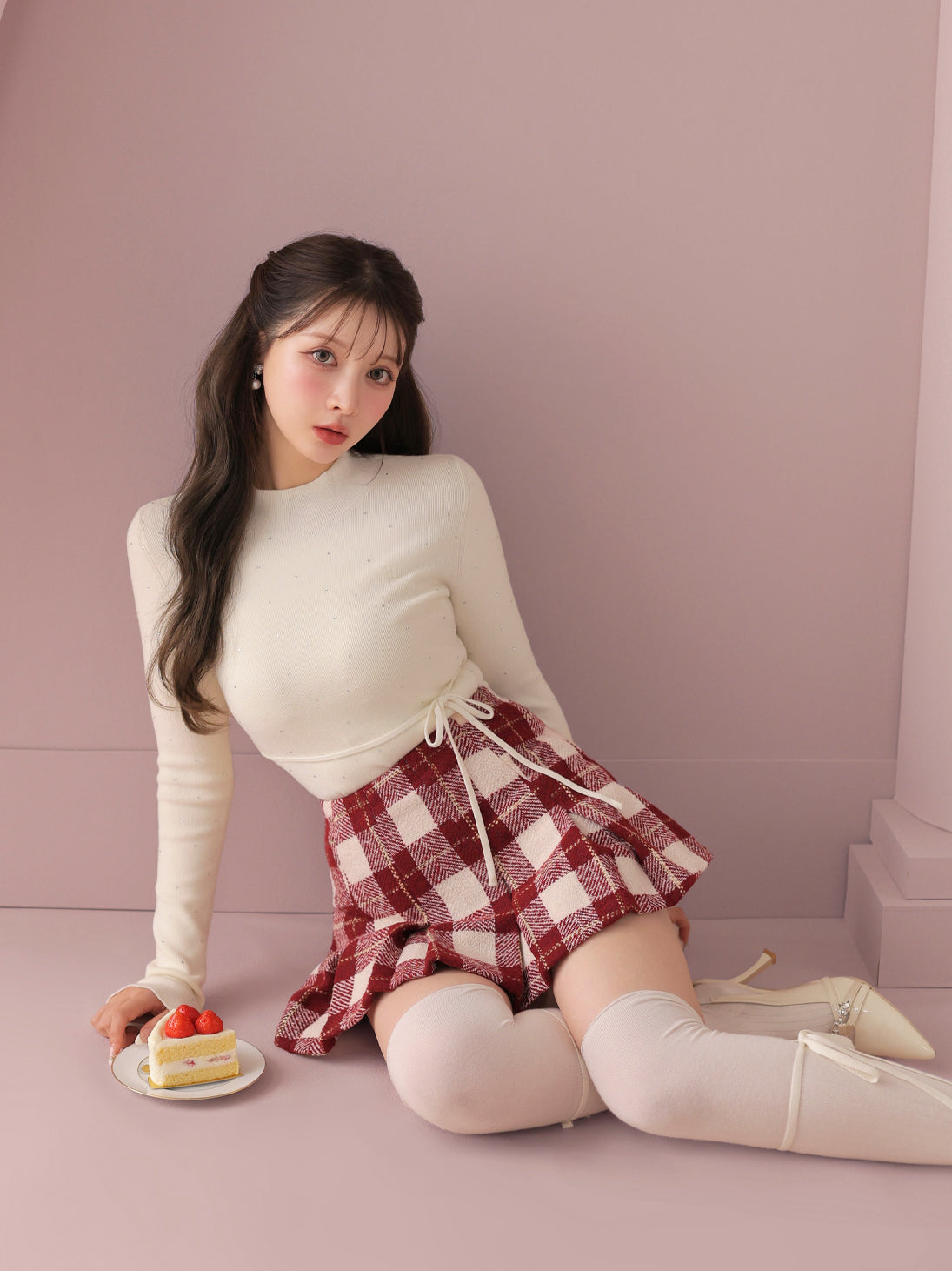 model：160cm　(size：F　color：Ivory)