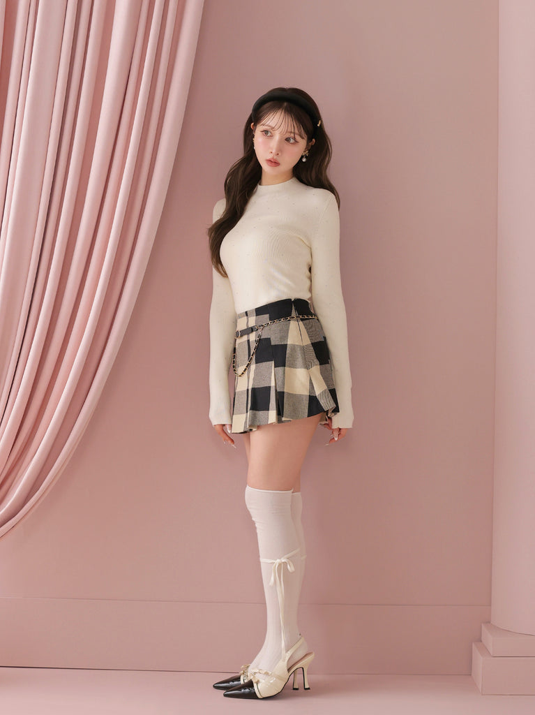 model：160cm　(size：F　color：Beige black)