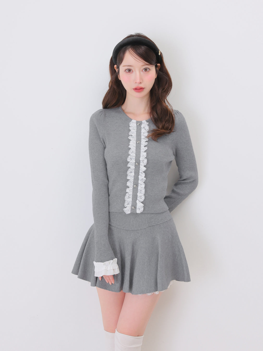 model：162cm　(size：F　color：Gray)