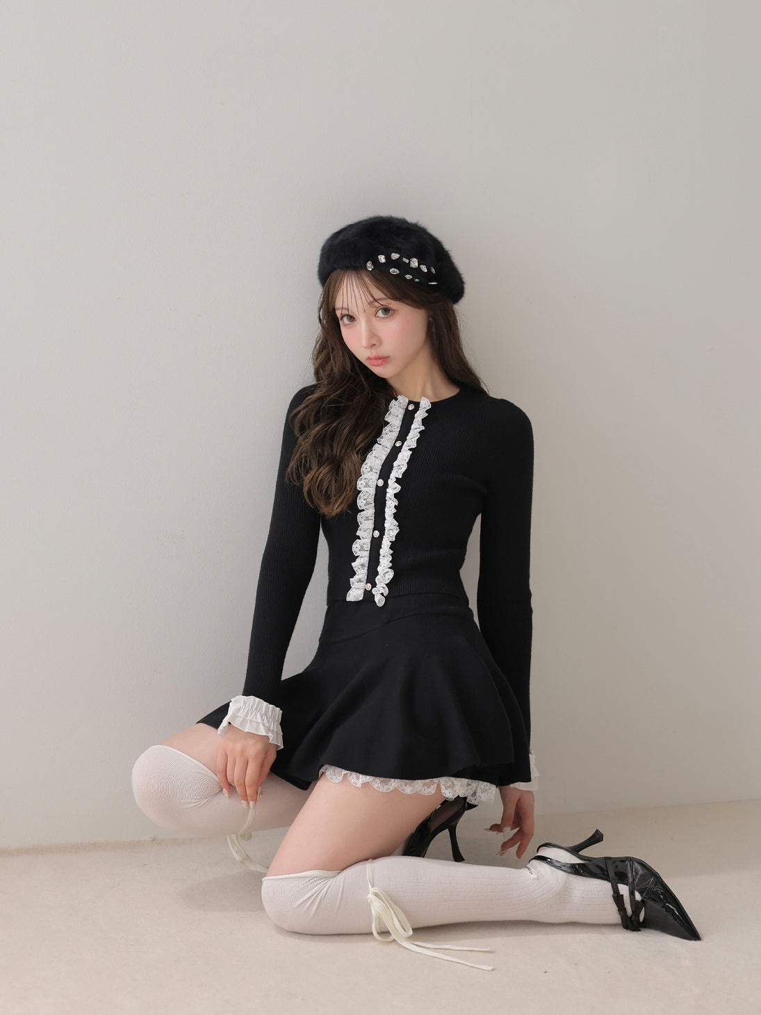 model：160cm　(size：F　color：Black)