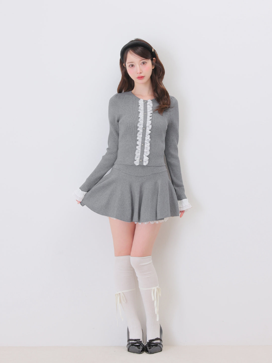 model：162cm　(size：F　color：Gray)