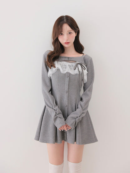 model：162cm　(size：F　color：Gray)