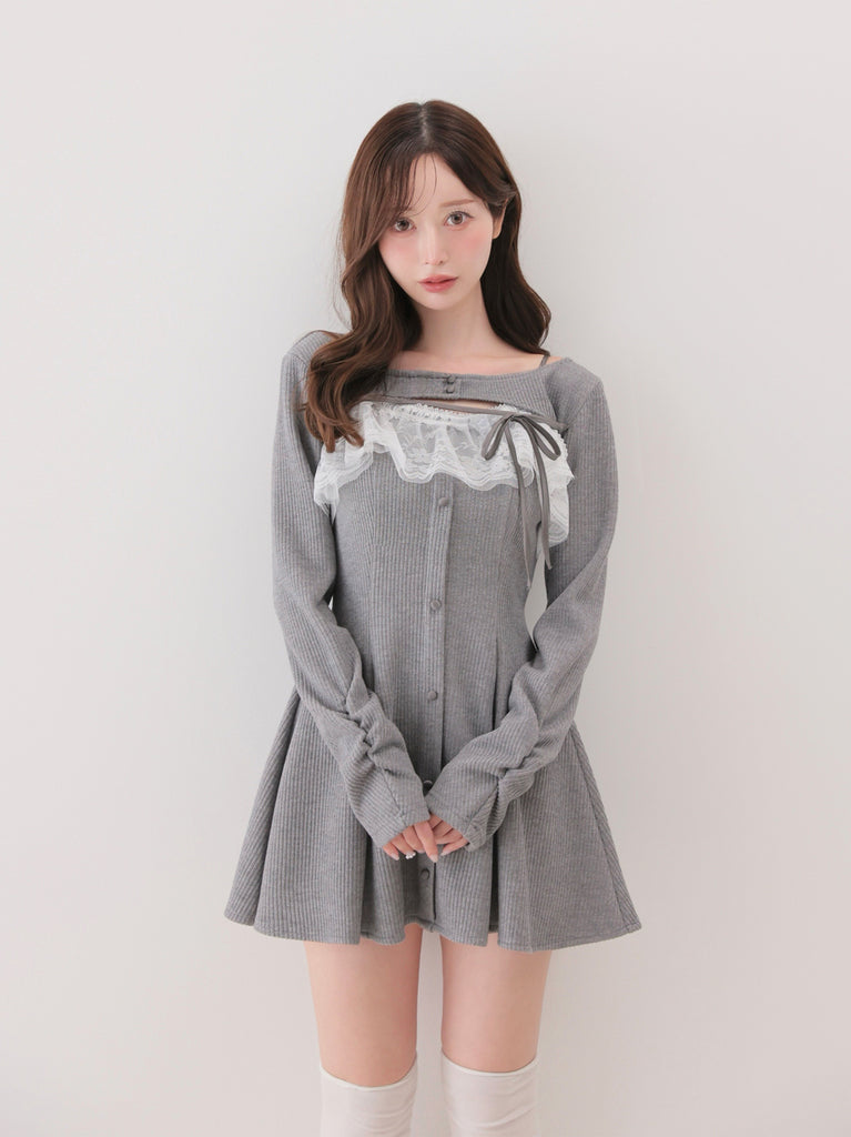 model：162cm　(size：F　color：Gray)