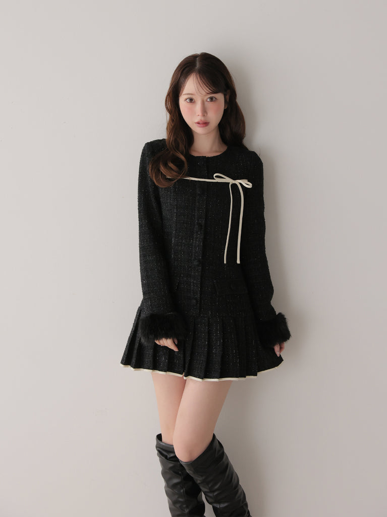 model：162cm　(size：F　color：Black)