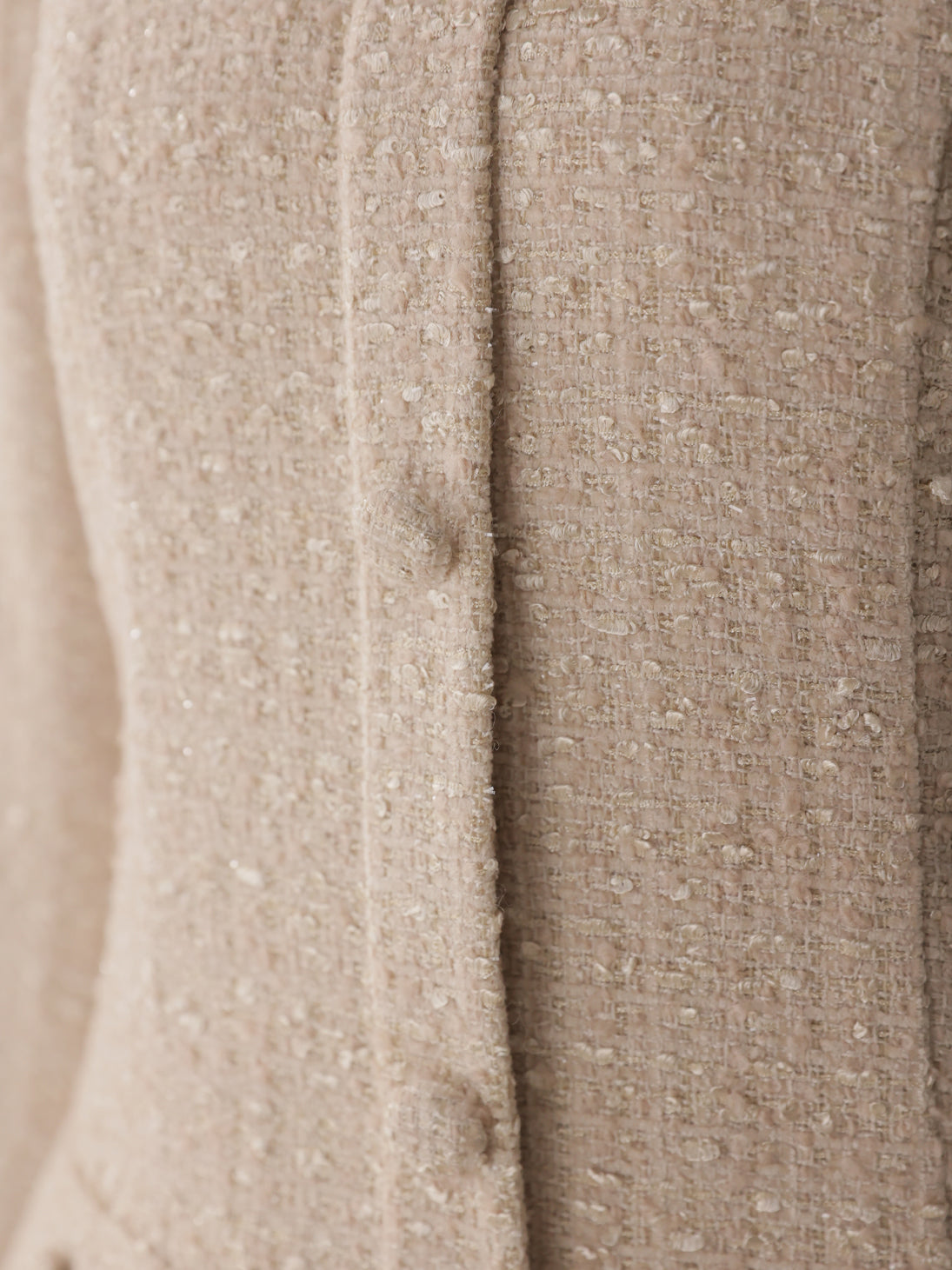 Fur trim ribbon tweed mini onepiece(eme11144)