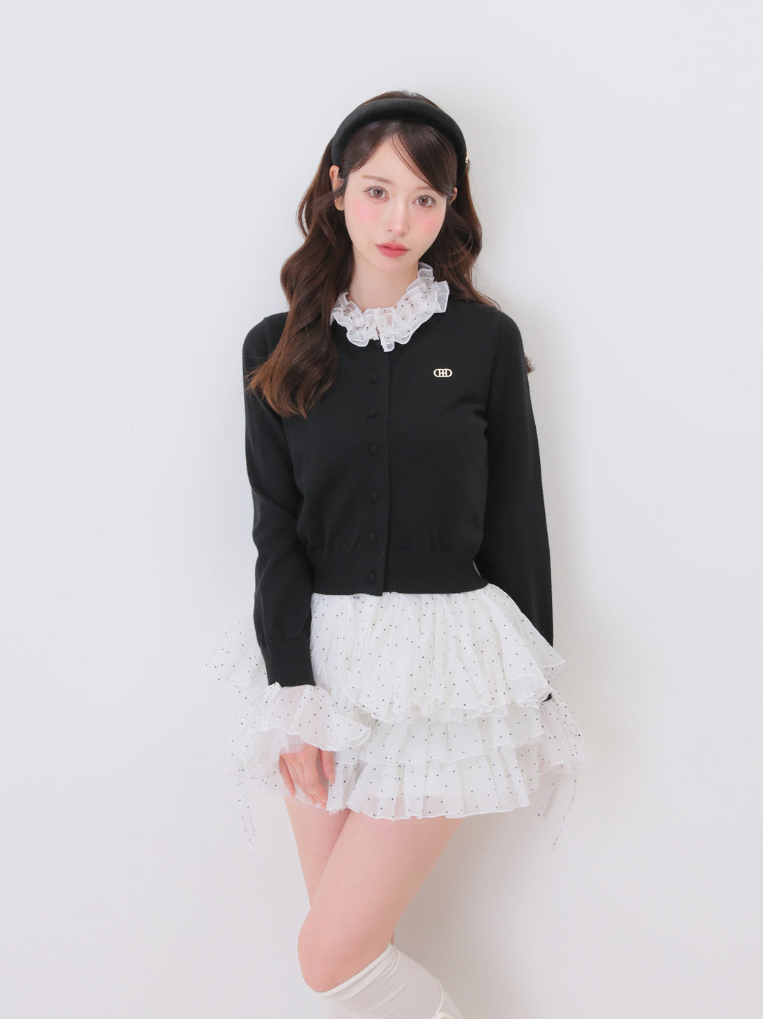model：162cm　(size：F　color：Black)