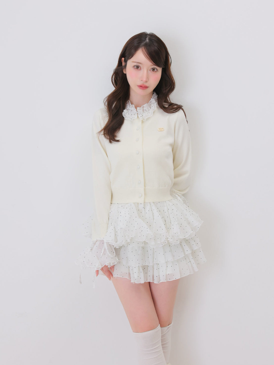 model：162cm　(size：F　color：Ivory)