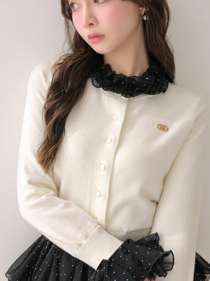 model：160cm　(size：F　color：Ivory×Black)