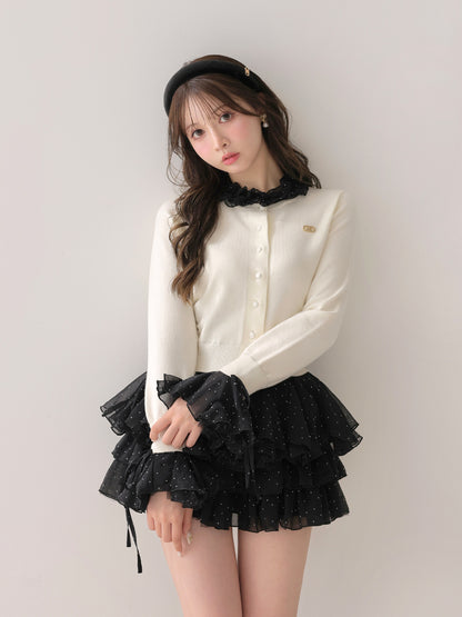 model：160cm　(size：F　color：Ivory×Black)
