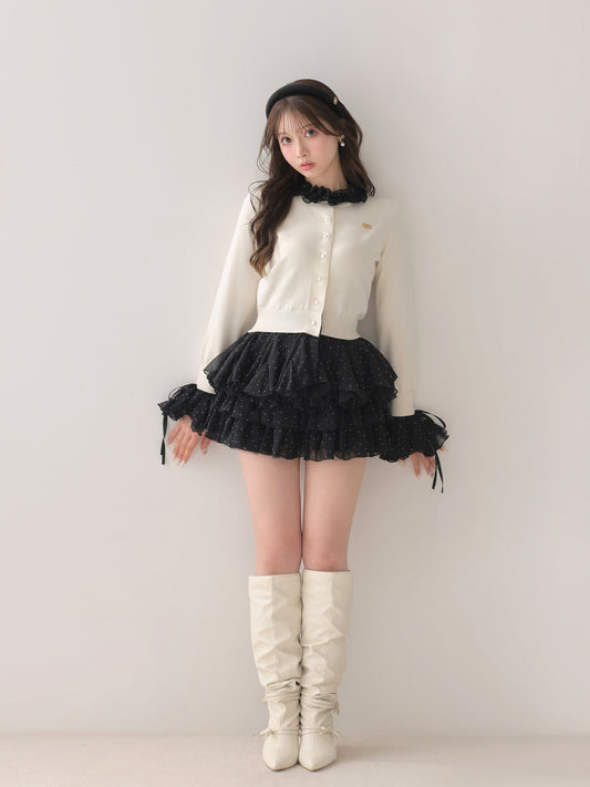 model：160cm　(size：F　color：Ivory×Black)