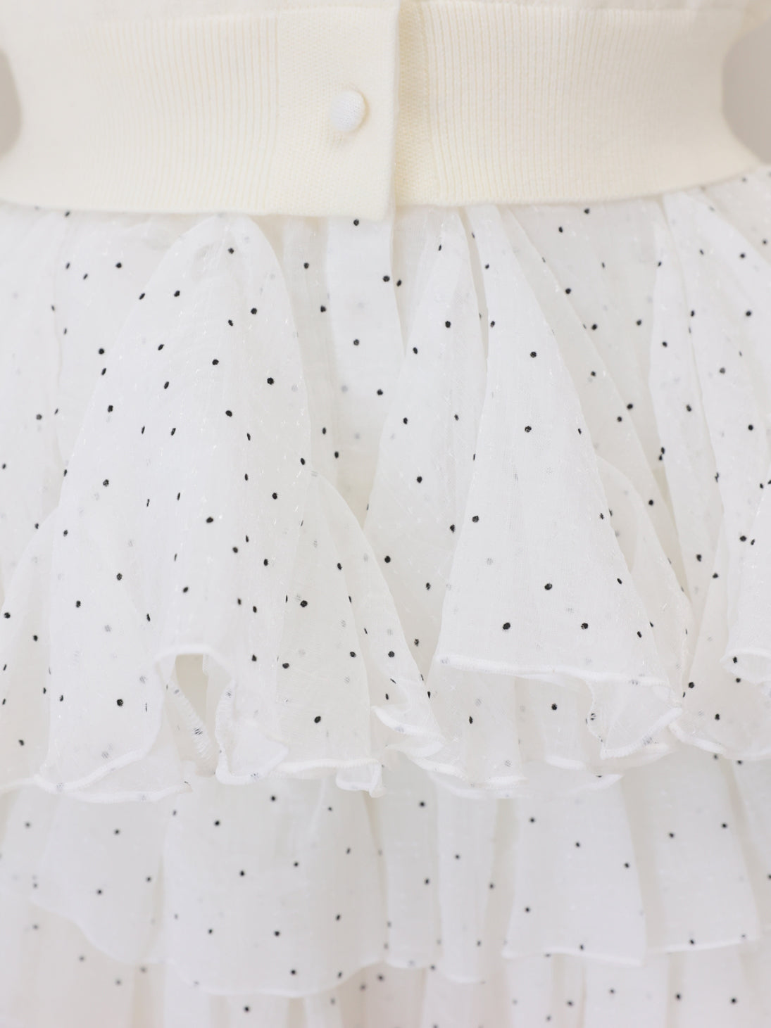 【Pre Order】Frill collar flocky dot cardigan(eme11146)