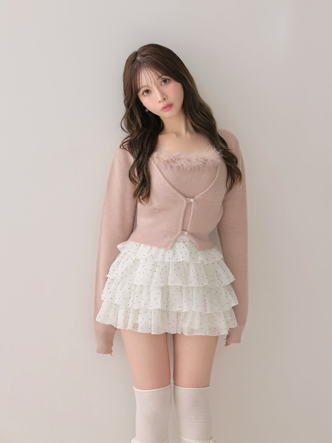model：160cm　(size：F　color：White)