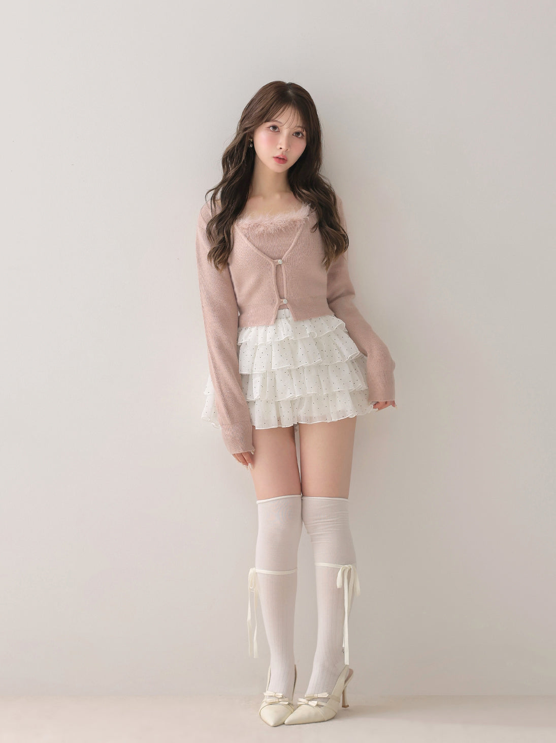 model：160cm　(size：F　color：White)