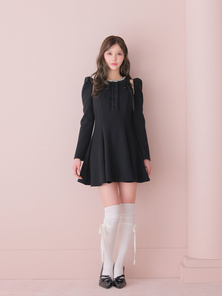 model：164cm　(size：F(丈長め)　color：Black)