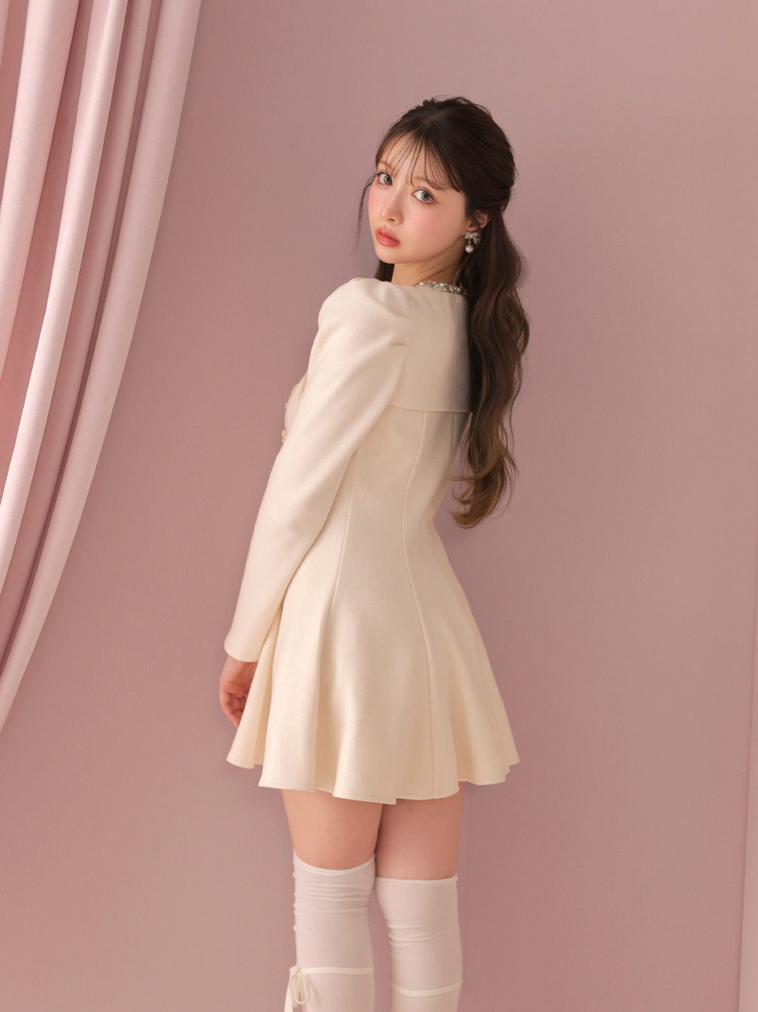 model：160cm　(size：F　color：Pink)