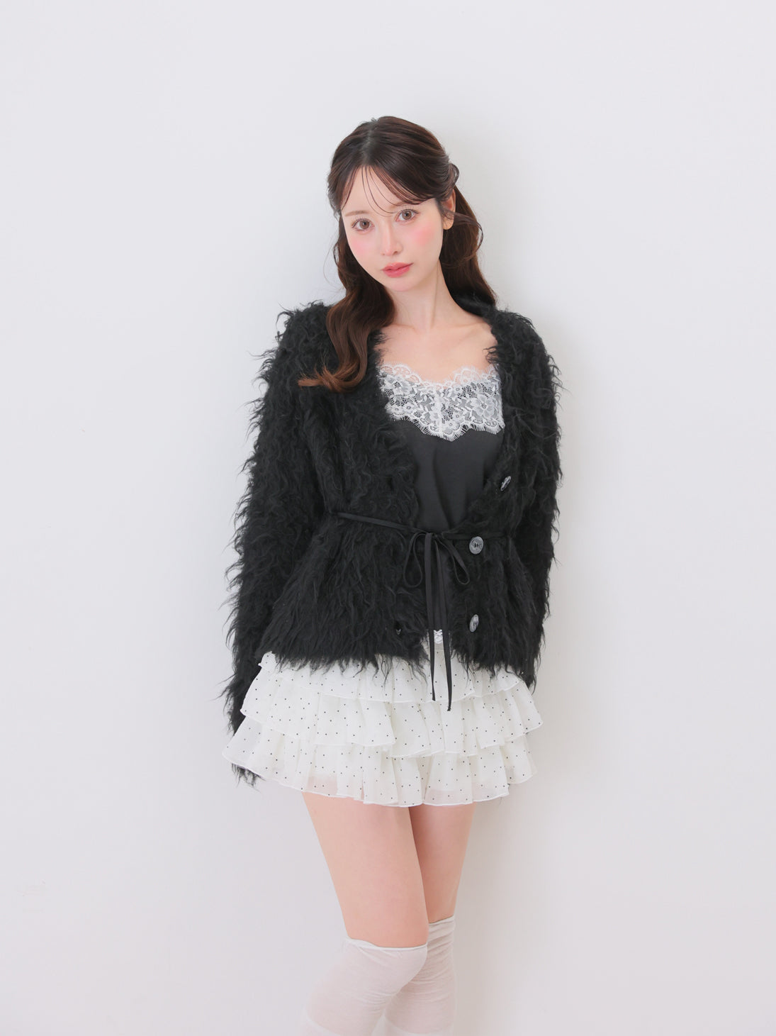 model：162cm　(size：F　color：Black)