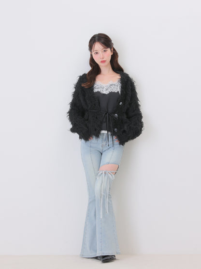 model：162cm　(size：F　color：Black)