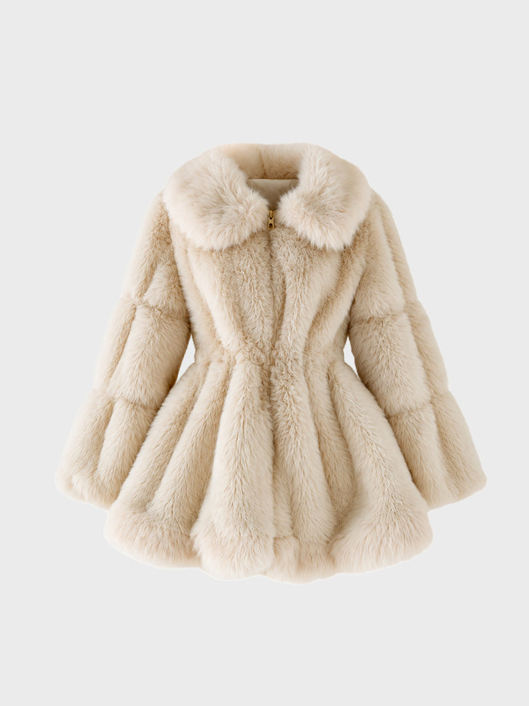 【Pre Order】Luxe fur fit line flare coat(eme11161)