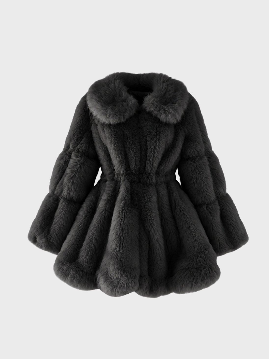 【Pre Order】Luxe fur fit line flare coat(eme11161)