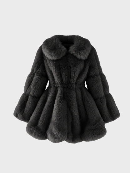 【Pre Order】Luxe fur fit line flare coat(eme11161)