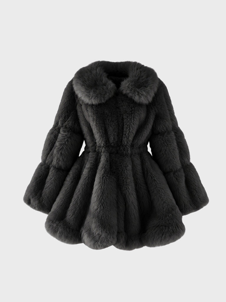 【Pre Order】Luxe fur fit line flare coat(eme11161)