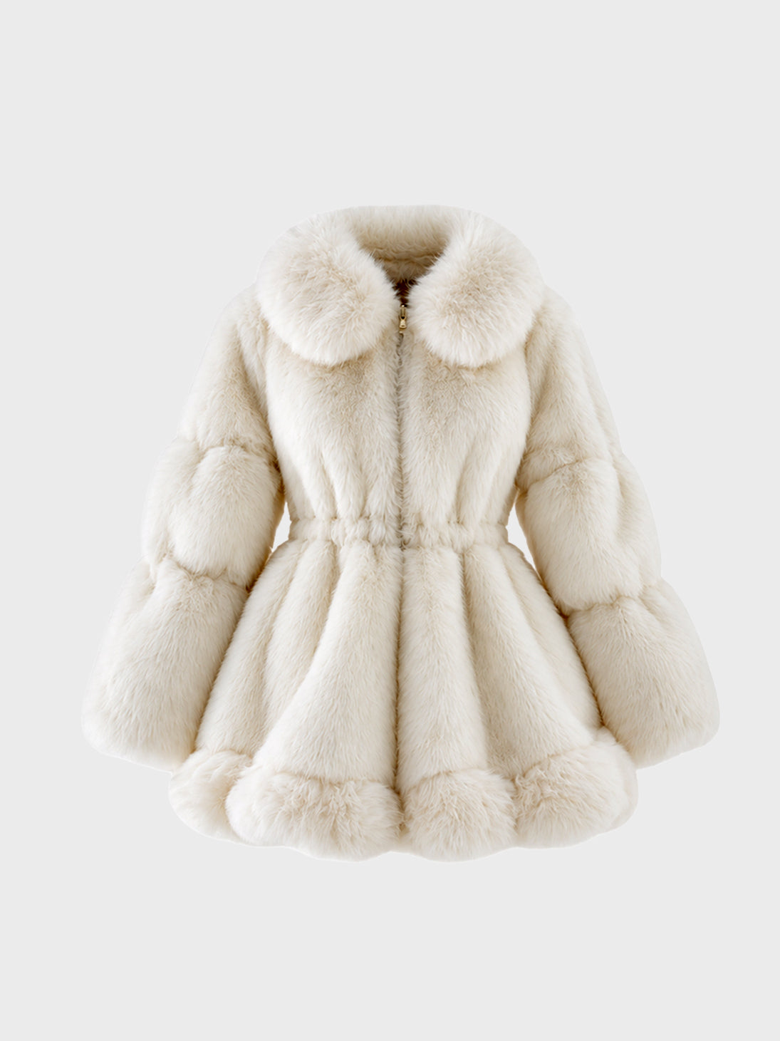 【Pre Order】Luxe fur fit line flare coat(eme11161)
