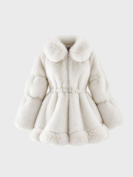 【Pre Order】Luxe fur fit line flare coat(eme11161)