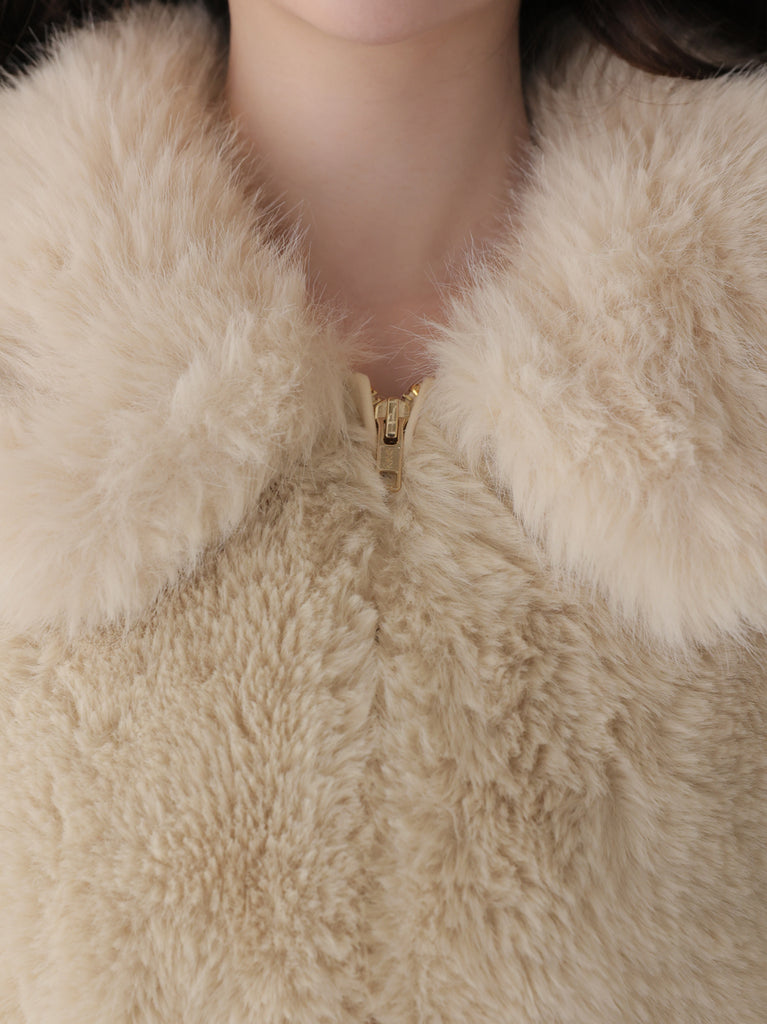 【Pre Order】Luxe fur fit line flare coat(eme11161)